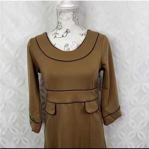 60’s inspired Cafe Au Lait Dress NWOT